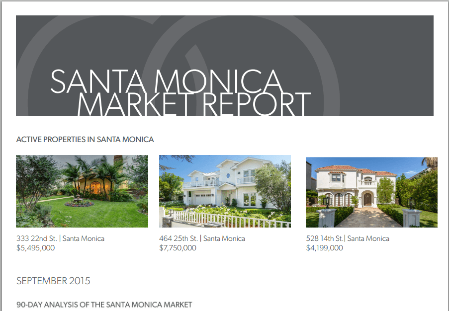 Santa monica market report.
