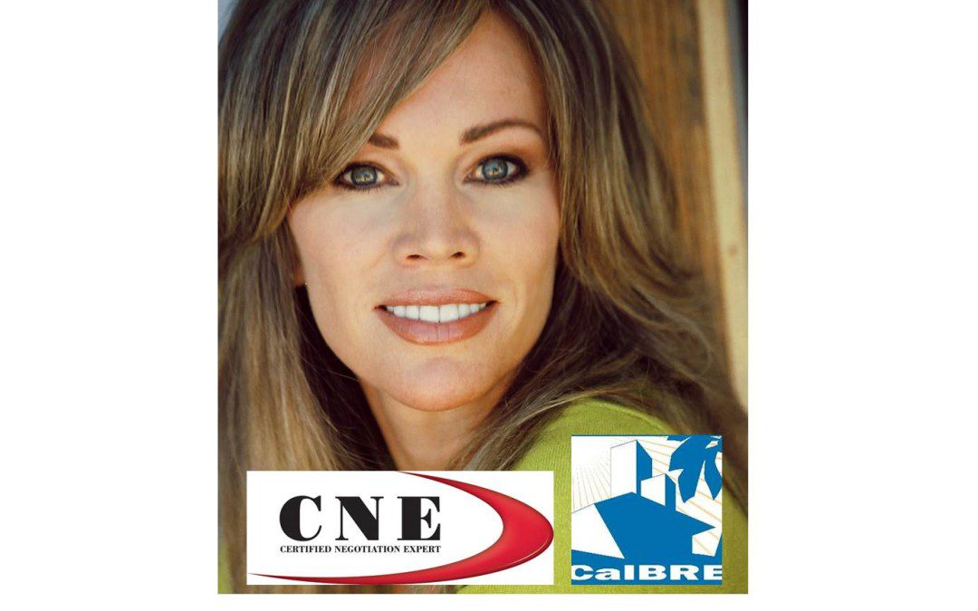 An image of a woman with long hair and a cne logo.